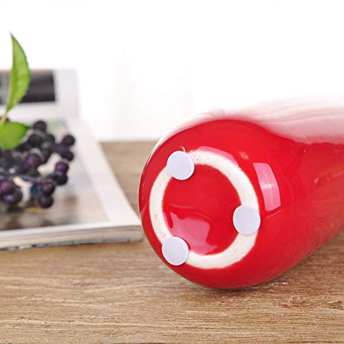 VanEnjoy 9.4" Red High Creative Oblique Opening Design Desktop Ceramic Vase Home Office Decoration Vases - color: Red