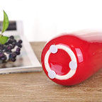 VanEnjoy 9.4" Red High Creative Oblique Opening Design Desktop Ceramic Vase Home Office Decoration Vases - color: Red