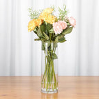WGVI Quality Thick Weighted Clear Cylinder Glass Vases, 4" W x 12" H, Flower Arrangement Floating Candle Holders Wedding Centerpieces Terrarium Planter Floral Countertop Storage Container, 1 Piece - size: 4"x12"H