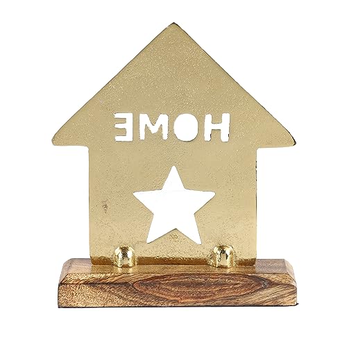 PURESTORY Metal Decorative Showpiece for Home Decor Accents | Shelf Decor Accents |Bookshelf Décor | Fireplace Decor or Desk Décor.Table Decorations for Dining Room Living Room - Home - Gold - color: Gold