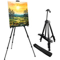 RRFTOK Art Painting Easel Stand for Displaying,Metal Adjustable Artist Easels for Canvases Height from 17 to 66 Inch,Carry Bag for Table-Top/Floor Drawing Painter and Display Black 1-Pack. - style: 66BB-New