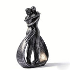 Modern Abstract Couple Statue, Kissing Lovers Sculpture Figurine for Home Decor Living Room Bedroom Bookshelf Office, Gift for Wedding Anniversaries, Love Decor Ornament for Valentines - Style C - style: Style C