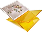Honygebia Gold Acrylic Book Stands - Cross Frame Acrylic Book Holder, Open Bookstand for Display and Reading, Suitable for Art, Bible, Cookbook, Easel, Magazine, Textbooks 12.5" x 9.5" x 5.5" - color: Gold