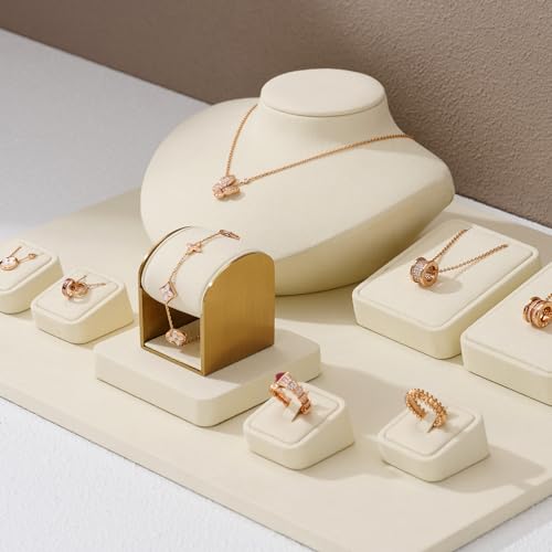 Oirlv Microfiber Angled Jewelry Display Stand, Part of Complete Showcase Set for Necklaces & Pendants - style: TT16403