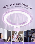 andobil [2026 Unrivaled Stability] Magnetic Phone Grip Holder for MagSafe Ring Stand Holder Kickstand Compatible with MagSafe Accessories for iPhone 17 Air 16 Pro Max Plus 15 14 13 12&Android, Purple - color: Purple