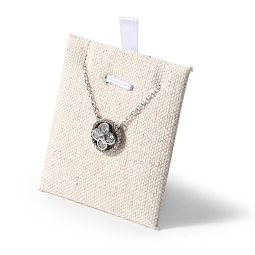 Oirlv 10 PCS Jewelry Display Cards Linen Earring Necklace Card for Selling - size: 10PCS Linen Jewelry Cards