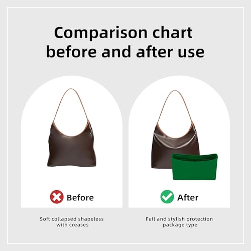 DGAZ Silk Purse Organizer Insert For GYARD Hobo Bags,Silky Smooth Bag Organizer，Luxury Handbag & Tote Shaper(Bambou) - color: Bambou