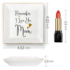Mom Gifts from Sister Mothers Day Gifts Birthday Gifts for Mum Christmas Thanksgiving Gift Female Small Unique Trinket Tray Ceramic Jewelry Dish Ring Holder,Remember I Love You Mom - color: Remember Mom