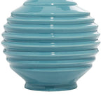 Deco 79 Ceramic Decorative Vase Centerpiece Vases with Varying Patterns, set of 3 Flower Vases for Home Decoration 6" x 6" x 6", Blue