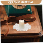 Ciieeo Ceramic Candle Holder for Taper Candles Modern Minimalist Design Small Decorative Stand for Dining Table Living Room and for Festivals and Romantic Ambiance