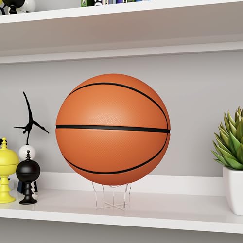 Acrylic Ball Holder 3-Pack, Small Size for Baseball, Softball & Golf Ball; Medium & Large Size for Basketball, Soccer, Volleyball; Horizontal Size for Rugby and Football - style: Large - 4.7 x 2.6 inch