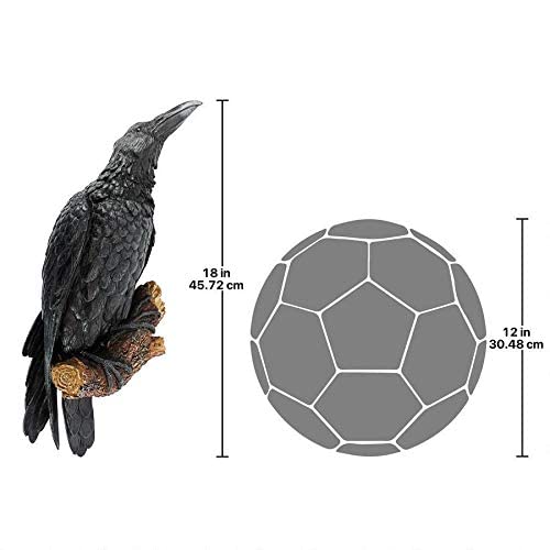 Design Toscano The Raven's Perch Gothic Decor Wall Sculpture, Single