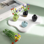 rhinocats Mini Vase Magnets for Fridge, Cute Magnetic Ceramic Vases for Refrigerator Kitchen Locker Office (4 Pack) - color: Mini Ceramic Vases 4-pcs