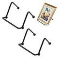 Skrfren 2PCS Small Display Stand, 2 Inch Small Plate Holder Display Stands Mini Metal Black Frame Stand Picture Frame Stands, Plate Holder for Displaying Photo Coaster Collectibles Book Mobile Phone