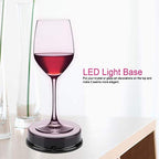 Pedestal Display With Light,Semme Display Base, Display Stand for Crystals Glass Art Figurine Merchandise, Lighted Seven Color Changing Lights Display Holder 3 AAA Batteries