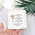Christian Bible Verse Prayers Jewelry Dish Gift for Women, 4" Ceramic Jewelry Tray, Christian Inspiration Gifts - Mother's Day, Birthday, Religious Gift - Communion, Confirmation Gifts for Daughter - color: Christian Bible Prayers
