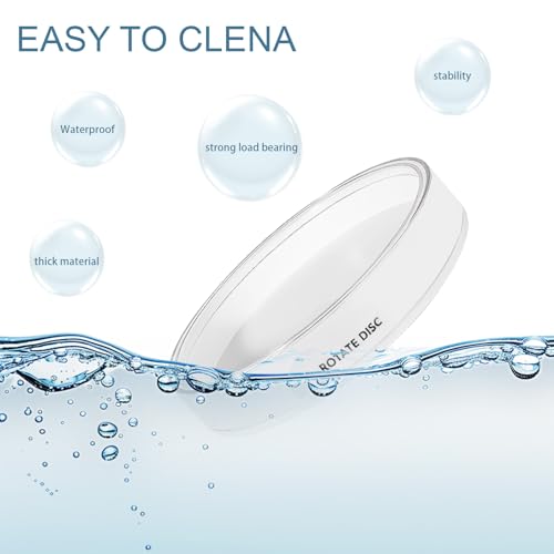 Anyoifax 360 Rotating Makeup Organizer Perfume Tray Skincare Holder Spinning Cosmetic Storage Bathroom Countertop Organizer Lazy Susan Turntable for Dresser, Vanity, Kitchen, Small White - color: White, size: 9"