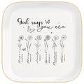 God Says You Are - Christian Bible Verse Jewelry Dish Trinket Tray - Unique Ceramic Ring Jewelry Tray for Women (God says you are) - style: God says you are
