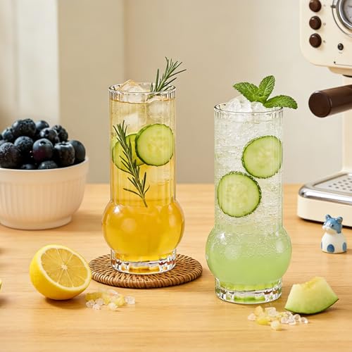 Brajttt Clear Glass Cylinder Vases，6.5 Inch Small Ribbed Flower Vases for Bouquet, Multi-Use Vase for Flowers & Drinking Glasses Set of 12,Tall Glass Vases for Home Decor, Weddings, Parties