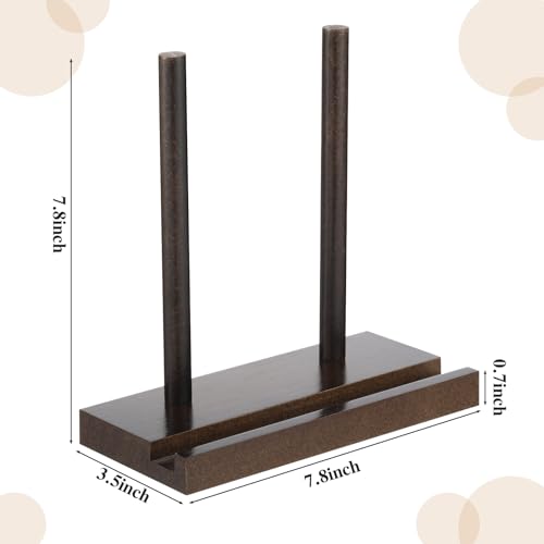 RattanView Tabletop Wooden Display Stand Wooden Easel Book Display Holder 7.8 x 3.54 x 7.8 Inch Artwork Storage Rack for Picture Plate Frame Albums Record Magazine Tablet Canvas Board
