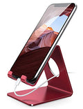 Lamicall Cell Phone Stand, Phone Dock : Cradle, Holder, Stand, Compatible with Phone 12 Mini 11 Pro Xs Xs Max Xr X 8 7 6 6s Plus 5 5s 5c All Android Smartphone Charging, Accessories Desk - Red - color: d-red