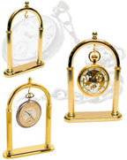 Pocket Watch Display Stand Full Arch Gold Plated Metal Holder for Pocket Watches, Antique Clocks, & Collectibles -Brass-Gold Plated ( Watch Not Included )