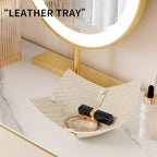KINIVA 2 Pack PU Leather Jewelry Valet Tray for Men Women,Small Key Bowl for Entryway Table,Portable Travel Catchall Dice Tray (Bowl-White-2pcs) - style: Bowl-White-2pcs