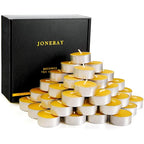48 Pack Beeswax Tealight Candles Bulk,Pure Natural Bees Wax in Aluminum Shell - 4 Hour Extended Burn Time,Smokeless Tea Light Candles for Home Deco,Table centerpieces - style: 48 packs