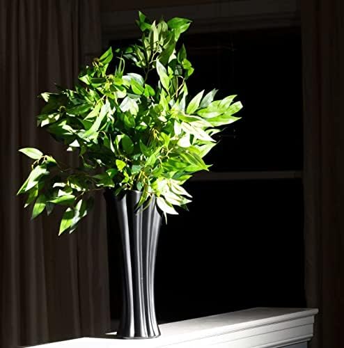 12Pcs Italian Ruscus Greenery Stems Artificial Silk Greenery Leaves Garland Vines Hanging Spray for DIY Wedding Arch Bouquet Filler Table Centerpieces Home Indoor Decor - color: Green 12pcs, size: 23 inch