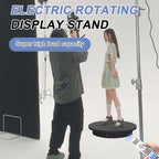 Super Heavy Duty Remote-Controlled Motorized Turntable,Motorized Rotating Display Stand,Speed-Adjustable Rotating Platform,Human 3D Scan Electric Turntable for Scan,Showcase(23.6in/Black) - size: 23.64inch/Black/700Lbs Load