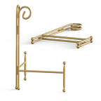 Display Stand for Plate, Foldable Metal Plate Stand for Table, Decorative Easel Holder for Picture Frames, Photos, Wedding Cards, Sign Posters, Cavas, 6-inch Gold