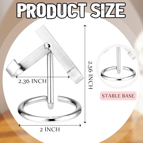 Shimeyao 4 Pcs Metal Crystal Heart Stone Stand Crystal Ball Holder Rock Display Stand Mineral Specimen Display Easel Holder for Gemstones Fossils Agate Slabs Plates (Silver,2 x 2.36 x 2.56 Inch) - color: Silver, size: 2 x 2.36 x 2.56 Inch