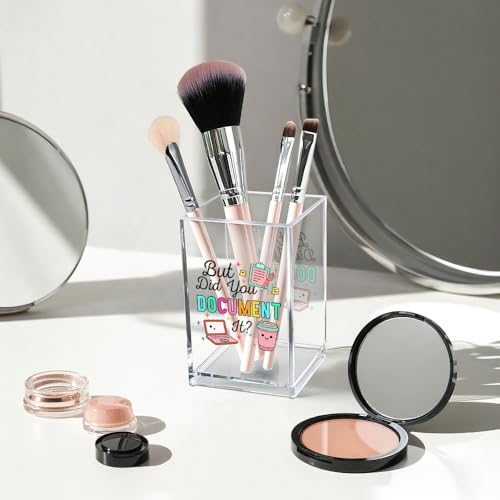 But Did You Document It Acrylic Cosmetic Pencil Pen Holder Cup, Funny Office Decor Office Desk Organizer Accessories, Funny Sarcastic Work Gifts for Women Girl Boss Coworker Sister HR Students - style: Document It