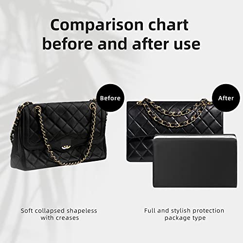 DGAZ Purse Pillow Shaper Insert for Chanel CF Bags, Silky Pillow Shaper for Luxury Handbags（Black, Mini 20） - color: Black, size: Mini 20