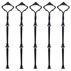 3 Tier Cake Stand Fitttings Kits Fruit Cake Plate Handle Fitting Cupcake Hardware Rod Stand Holder Black Crown 5 Sets（Plate not Included） - color: Black