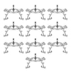 10pcs Crystal Ball Display Stand - Silver Sphere Holder for Crystal, Rock & Stands with Display Function - 2 in Metal Tripod Base for 40-80mm Spheres(10-Pack) - color: Silver_Small-10pcs