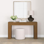 Plank+Beam Grand Console Table, 56 Inch Solid Wood Modern Sofa Table, Narrow Entryway Table for Hallway, Behind The Couch, Living Room, Foyer, Pecan Wirebrush - color: Pecan Wirebrush, size: 56 Inch