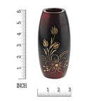 AeraVida Bold and Vibrant Flower Garden Red Mango Tree Wood Flower Vase | Hand-Carved Decorative Wooden Vase for Home or Office | Rustic Nature-Inspired