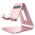 CreaDream Cell Phone Stand, Cradle, Holder, Aluminum Desktop Stand Compatible with Switch, All Smart Phone, iPhone 15 14 13 12 Pro Max Plus Mini Xr X Se 8 SE -Rose Gold - color: Rose Gold