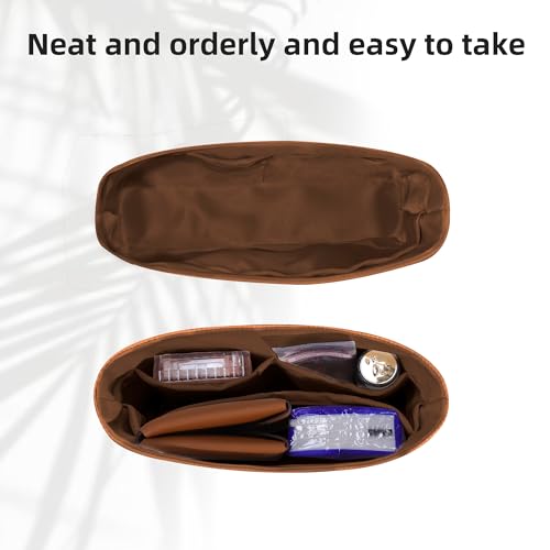 DGAZ Lightweight Purse Organizer Insert for Hermes Evelyne Bag,Silk and Dupontpaper handbag inner for Luxury Bags(Gold,TPM)