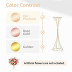 NUPTIO 2 Pcs Trumpet Vases for Centerpieces 26in Tall Gold Vase, Wedding Centerpieces for Tables, Artificial Arrangement Flower Stand for Anniversary Party Birthday Event Aisle Home Reception Decor - size: 26 inch Tall