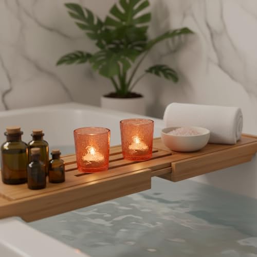 12 Pack Hummingbird Embossed Glass Candle Holders – Votive Tealight Holders with Patent Design, Decorative Embossed Glass Cups for Wedding Centerpieces, Parties, and Home Décor (Pumpkin Spice) - color: Pumpkin Spice