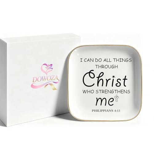 Inspirational Gifts for Women Friends, Christian Gifts for Women Faith Jewelry Dish - I Can Do All Things - Religious Spiritual Gifts for Female Coworker Sister Christian Birthday Christmas Gifts - style: I Can Do All Things