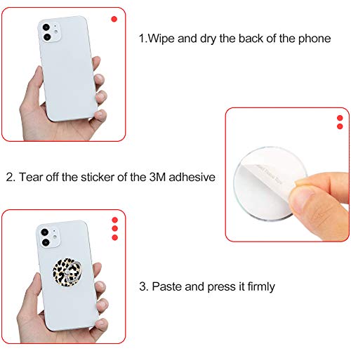 Bonoma Phone Ring Holder, 3 Pack Leopard Pattern Universal Finger Ring Stand Grip Kickstand Compatible with Smartphones and Tablets-Leopards - color: Leopard Pattern