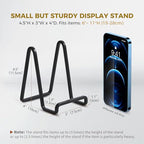 Plate Holder Easel Display Stand - 4.5 inch Metal Plate Stands for Display - Tabletop Picture Stand - Black Iron Easels for Display Pictures | Photo Frames | Book | Decorative Plates | Plaque - 1 Pack