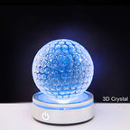 IFOLAINA LED Light Base Lighted Display Stand for Crystal Ball Glass Art Tumbler RGB Multicolor Lighting Round Pedestal USB Battery Operated - Sphere Stand - size: Concave