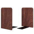 1Pair Book Ends for Heavy Books,Square Bookends Wood Book Ends Universal Economy Bookend - color: Square Blackwalnut, size: 1Pair