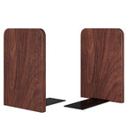 1Pair Book Ends for Heavy Books,Square Bookends Wood Book Ends Universal Economy Bookend - color: Square Blackwalnut, size: 1Pair