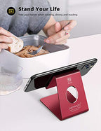 Lamicall Cell Phone Stand, Phone Dock : Cradle, Holder, Stand, Compatible with Phone 12 Mini 11 Pro Xs Xs Max Xr X 8 7 6 6s Plus 5 5s 5c All Android Smartphone Charging, Accessories Desk - Red - color: d-red