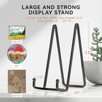 IPAME 12 Inch Large Plate Stands for Display - Metal Picture Frame Easel Stands for Plates, Books, Platters, Plaques, Decor (2 Pack) - size: 12 Inch